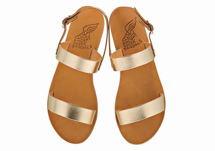 Ancient Greek Sandals Clio Achterband Sandalen Dames Goud Wit | EBI3047JT