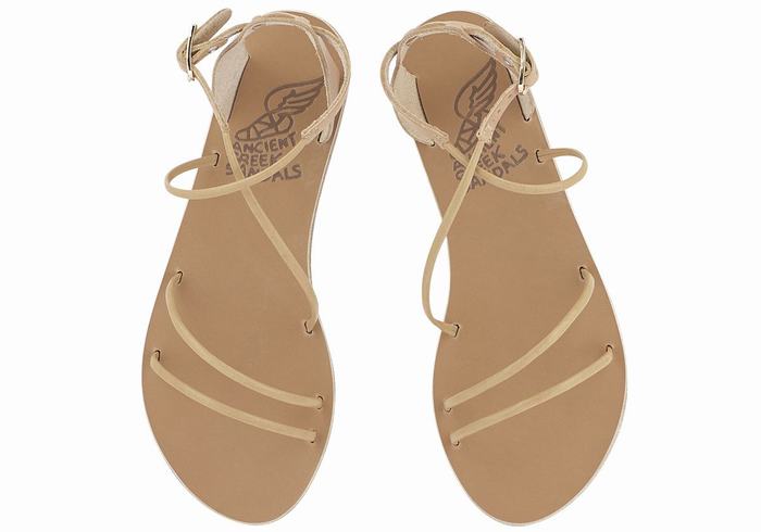 Ancient Greek Sandals Meloivia Sandalen Met Enkelbandje Dames Beige | ZST903QT